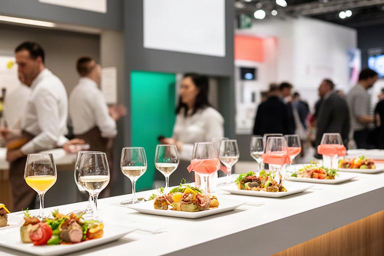 Degustazione servita presso uno stand fieristico durante un evento a Verona